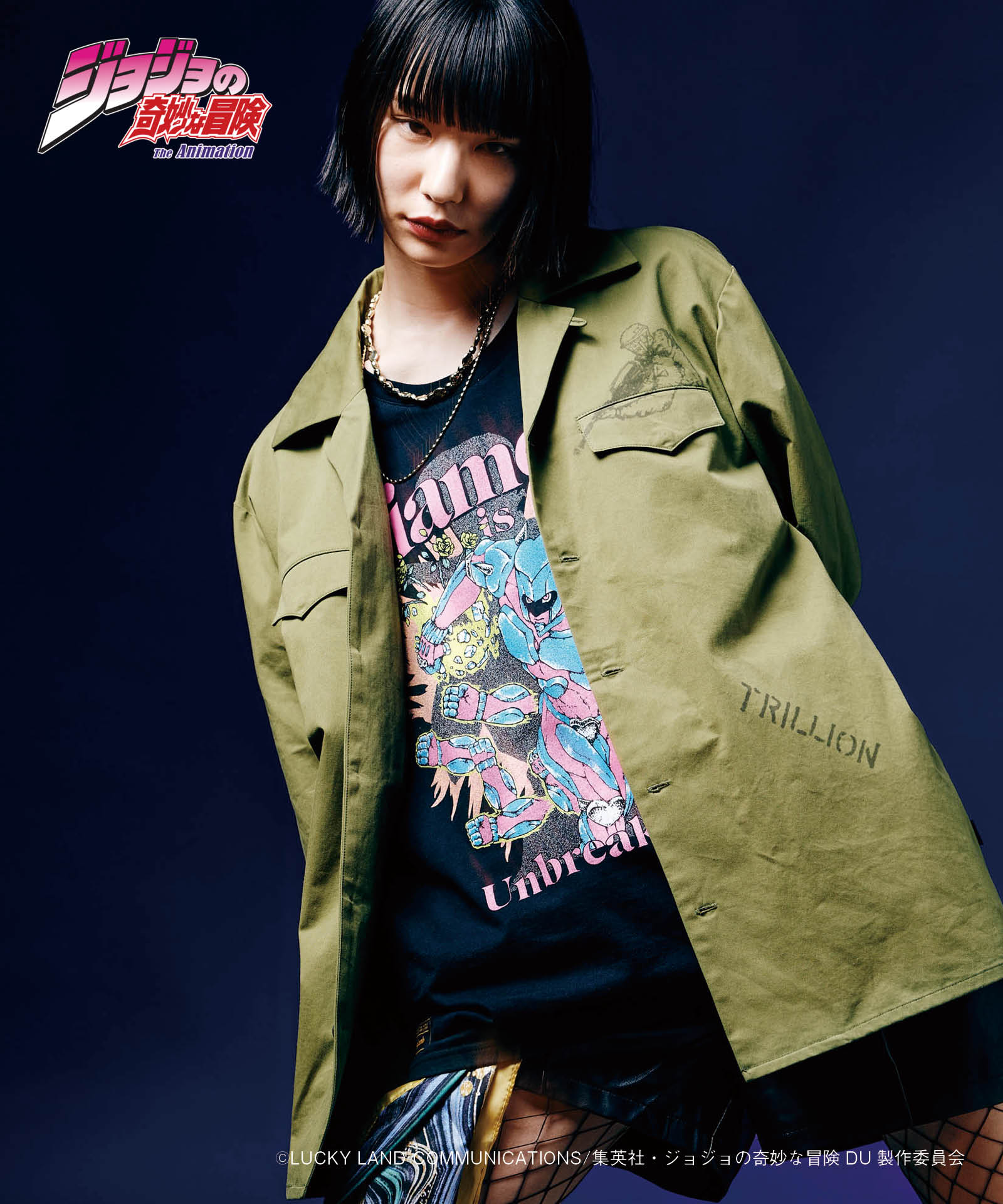 JOJO x glamb クレイジー・ダイヤモンド Tシャツ Crazy Diamond T II ジョジョ 東方仗助