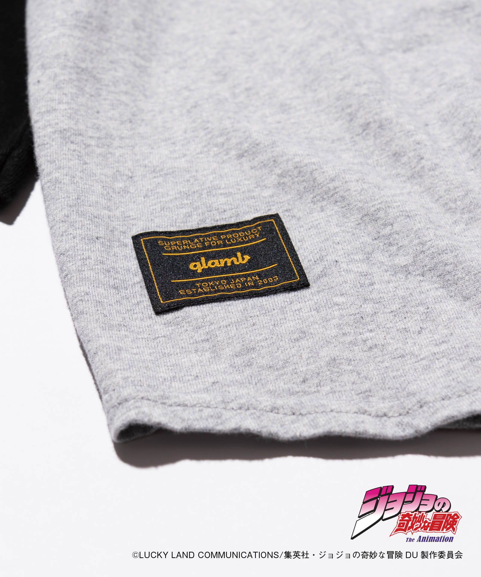 JOJO x glamb エコーズACT3 ラグランTシャツ ACT3 Freeze Raglan T ジョジョ 広瀬康一