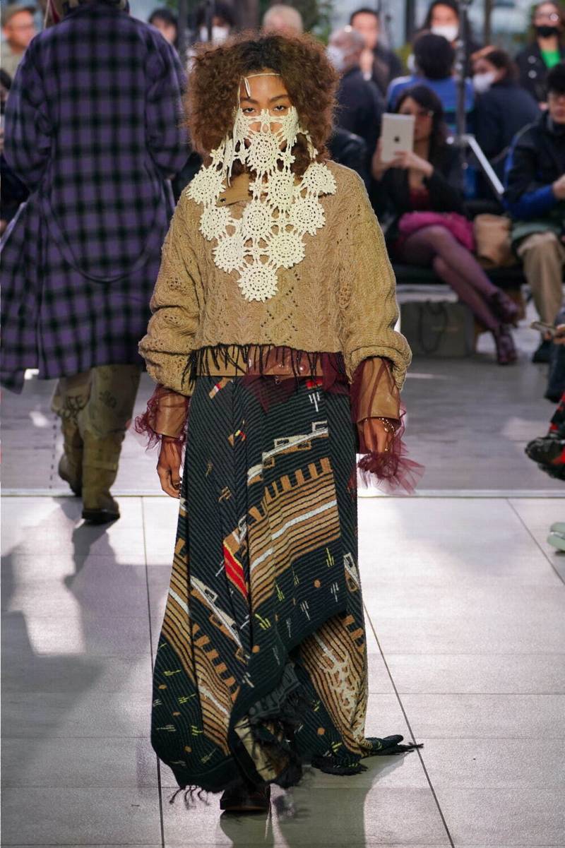 SALE/セール (un)decided アンディサイデッド Cable-knit sweater Ver, Fringe Corn ケーブルニット