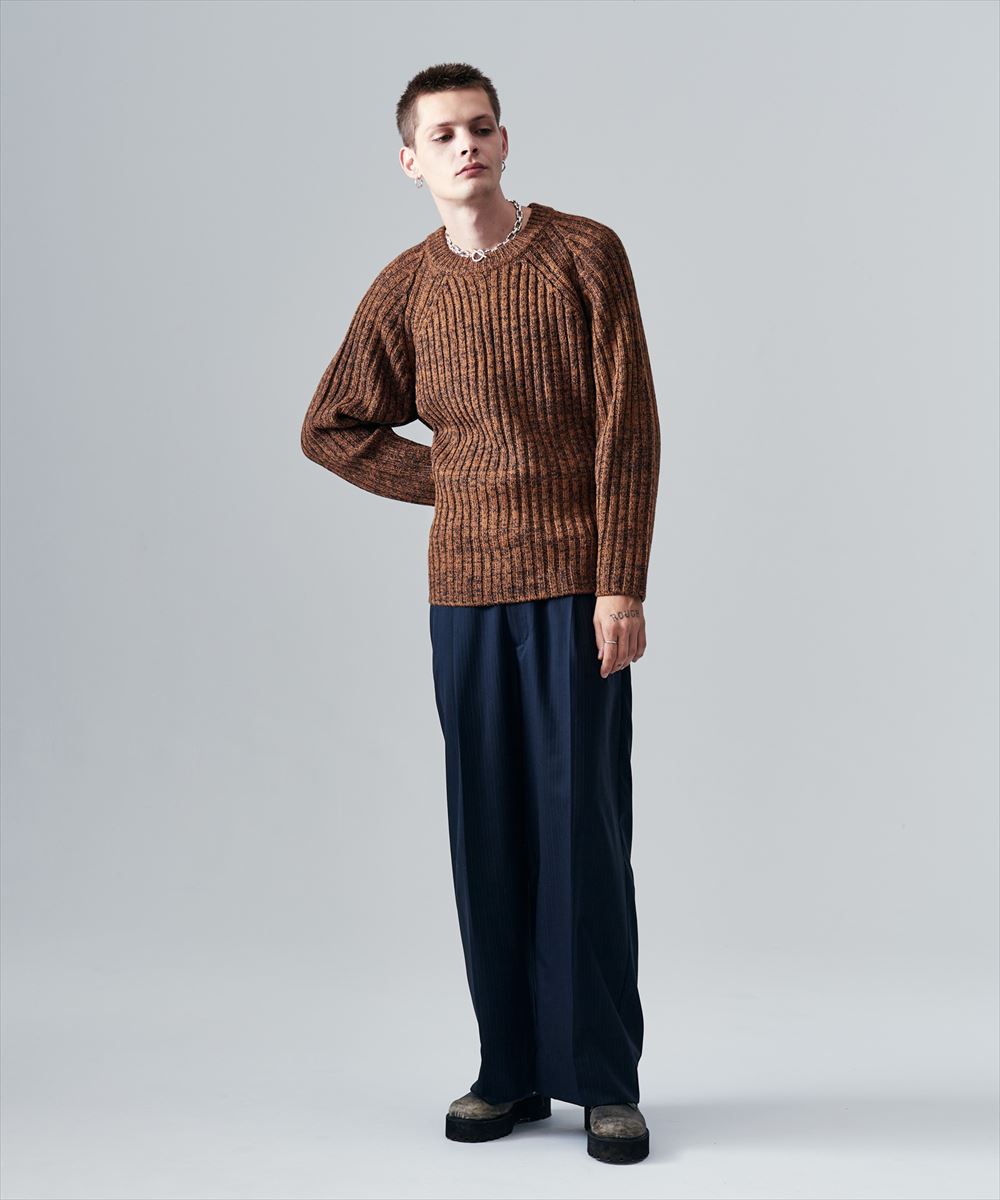 Blue Noise Low Gauge Rib Knit / ブルーノイズローゲージリブニット glamb グラム