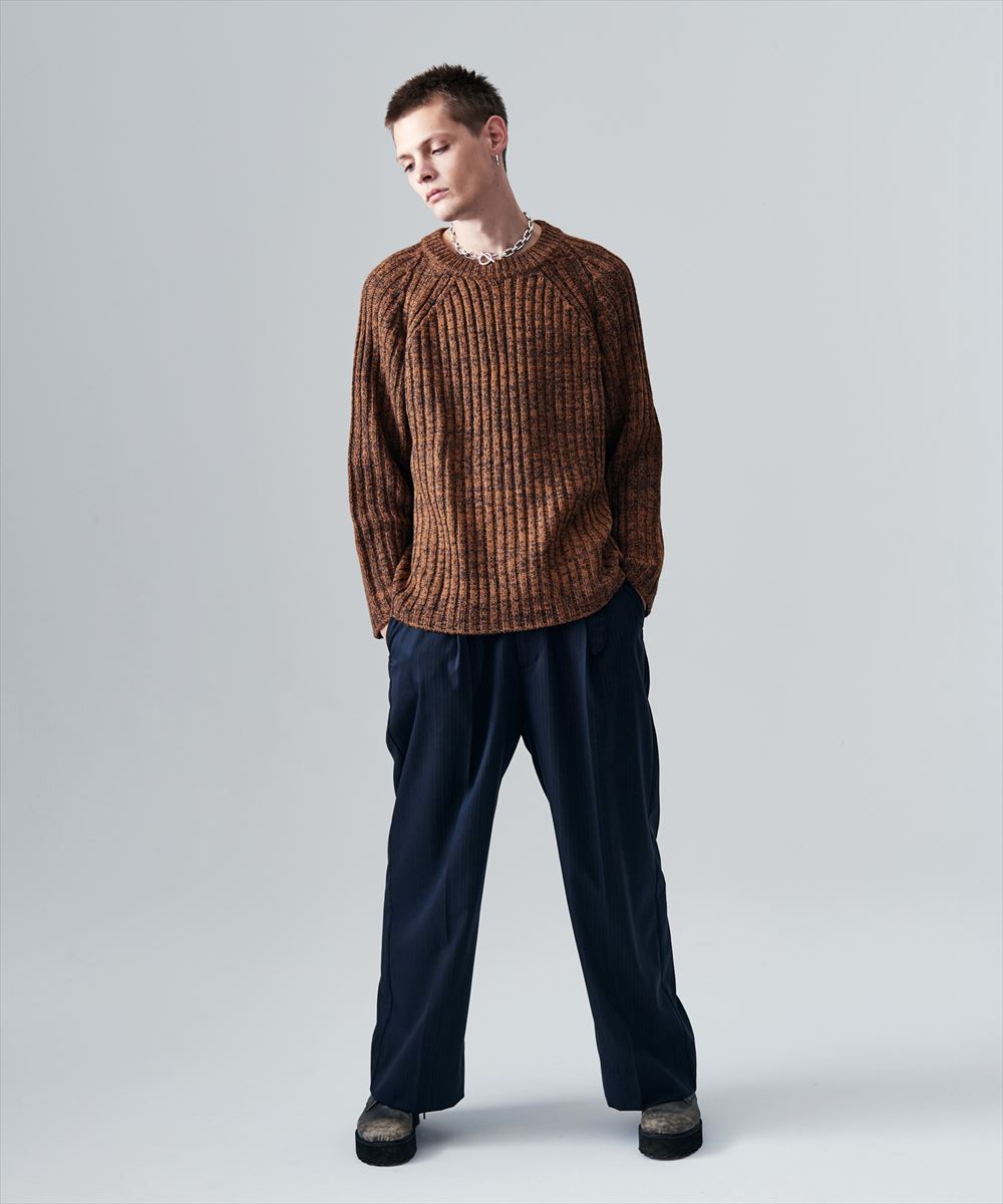 Blue Noise Low Gauge Rib Knit / ブルーノイズローゲージリブニット glamb グラム