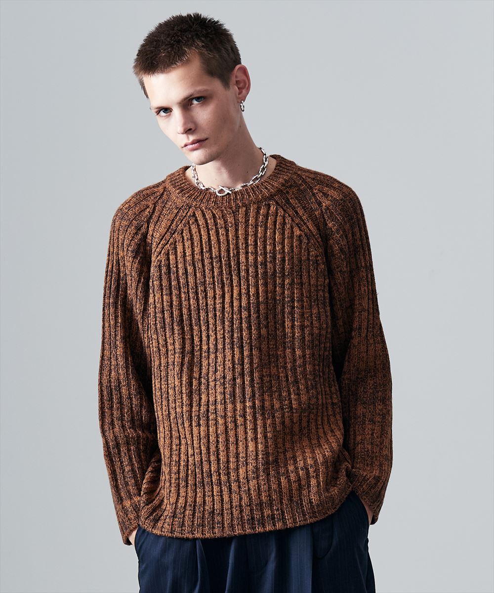 Blue Noise Low Gauge Rib Knit / ブルーノイズローゲージリブニット glamb グラム