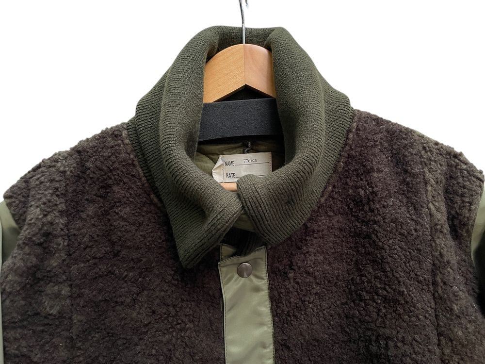 SALE/セール 77circa 77サーカ circa make cutback boa & quilting wide jacket ボア＆キルティング ワイドジャケット 特別価格
