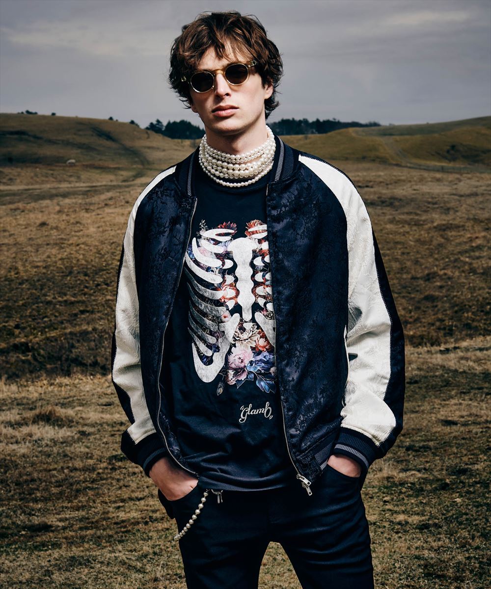 glamb グラム Skelton Flower T-Shirt スケルトンフラワーTシャツ 特別価格