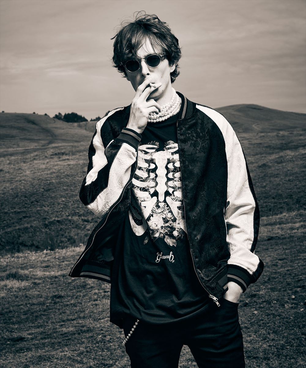 glamb グラム Skelton Flower T-Shirt スケルトンフラワーTシャツ 特別価格