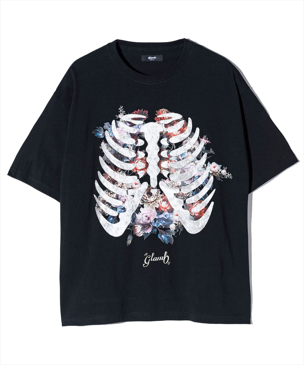 glamb グラム Skelton Flower T-Shirt スケルトンフラワーTシャツ 特別価格