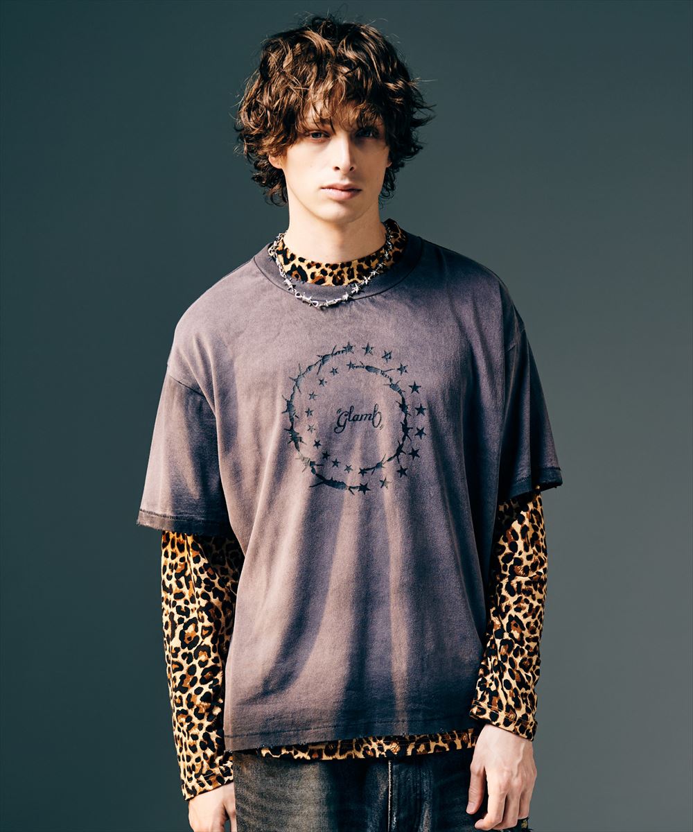 Leopard Mock Neck Cutsew / レオパードモックネックカットソー glamb グラム