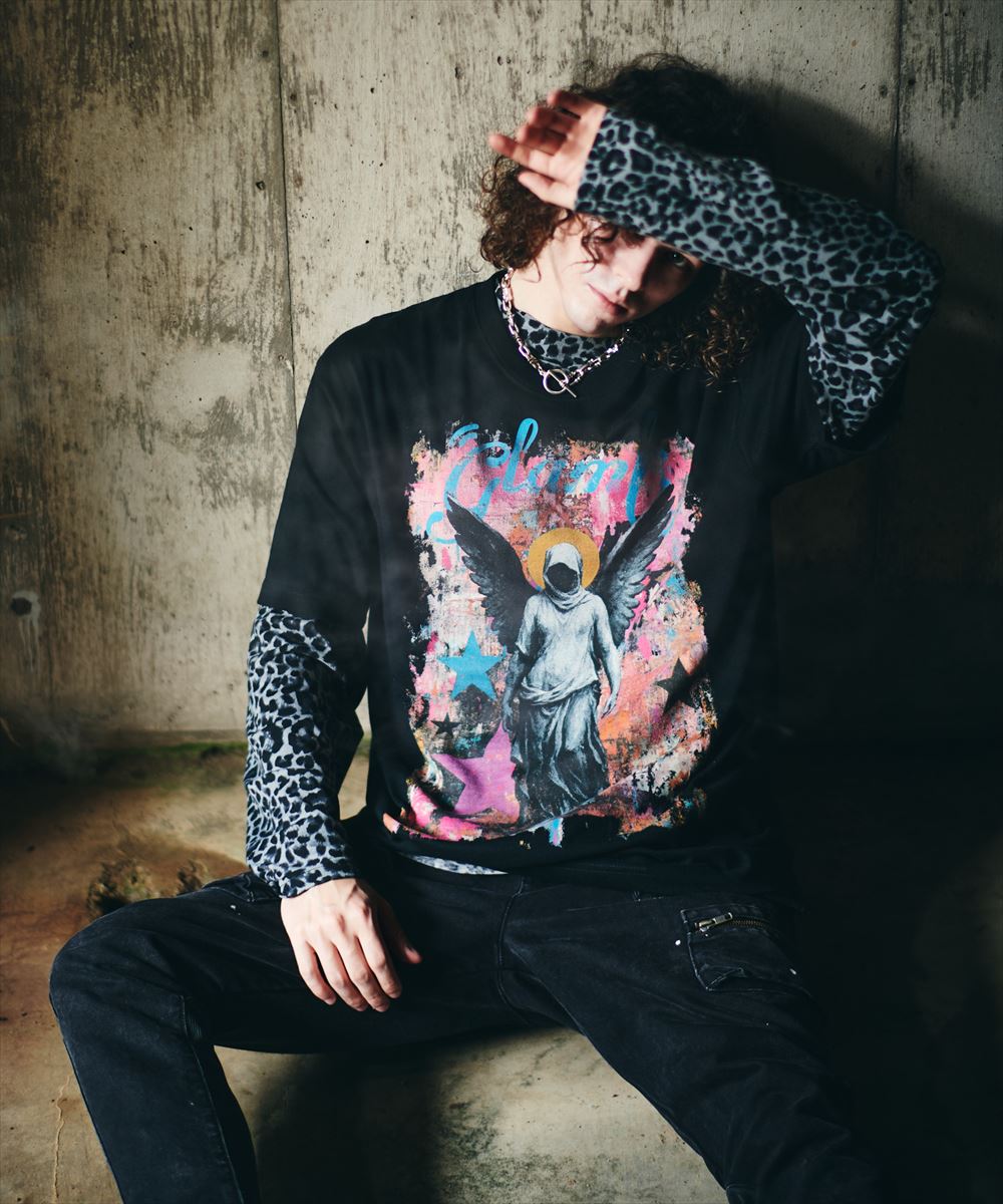 Leopard Mock Neck Cutsew / レオパードモックネックカットソー glamb グラム