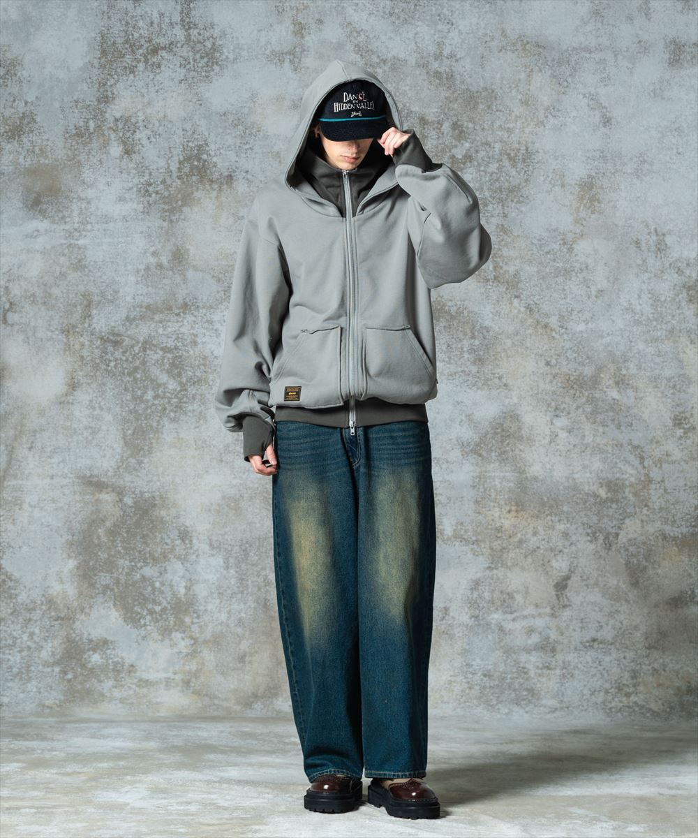 Layered Neck Hoodie / レイヤードネックフーディ glamb グラム