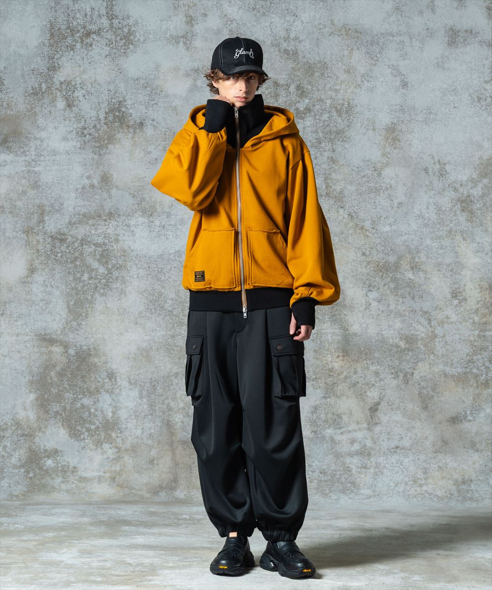 タイムセール Layered Neck Hoodie / レイヤードネックフーディ glamb グラム 特別価格