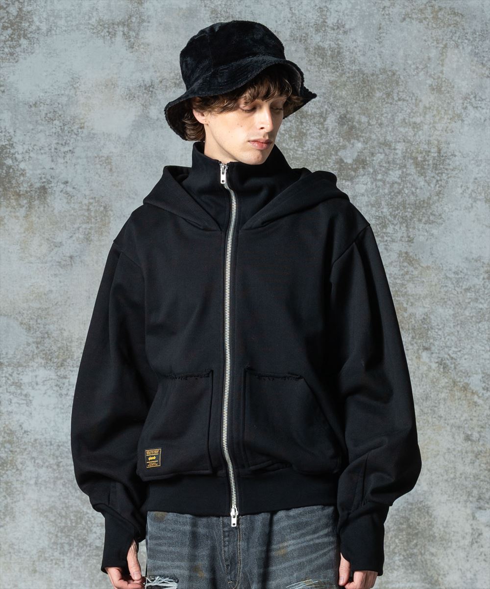 タイムセール Layered Neck Hoodie / レイヤードネックフーディ glamb グラム 特別価格