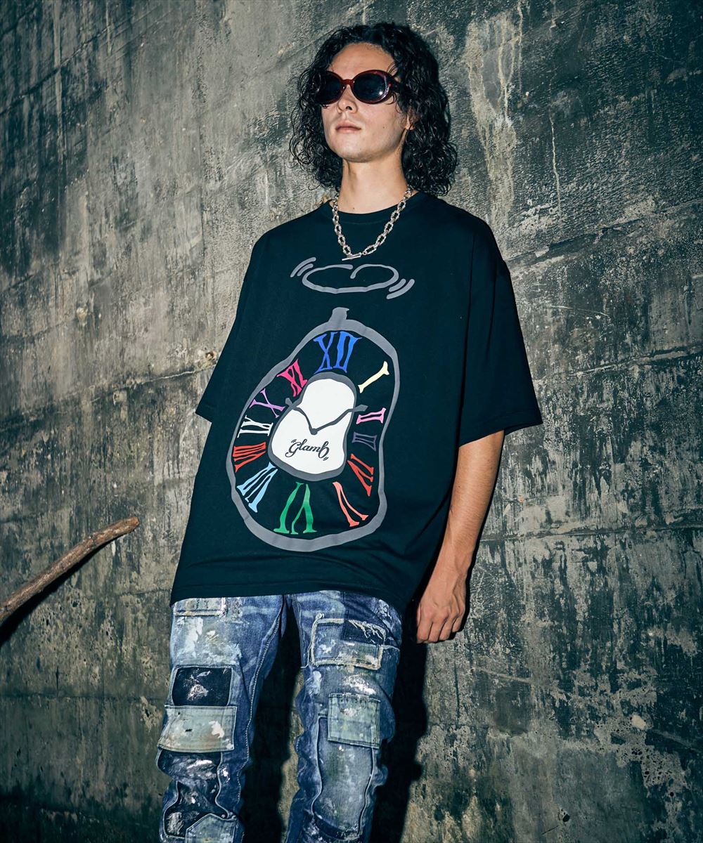 SALE/セール glamb グラム Twist Clock T-Shirt / ツイストクロックTシャツ 特別価格