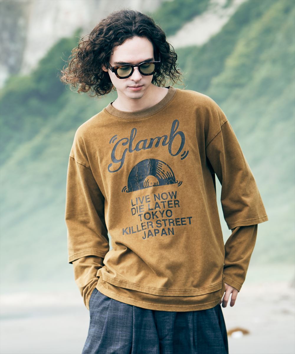 Layered Acid Cutsew / レイヤードアシッドカットソー glamb グラム