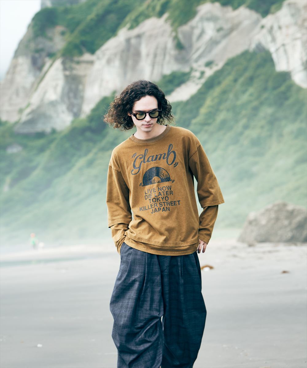 Layered Acid Cutsew / レイヤードアシッドカットソー glamb グラム