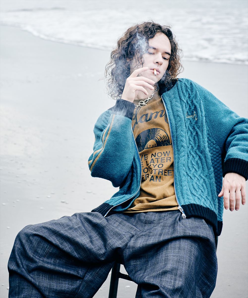 Layered Acid Cutsew / レイヤードアシッドカットソー glamb グラム