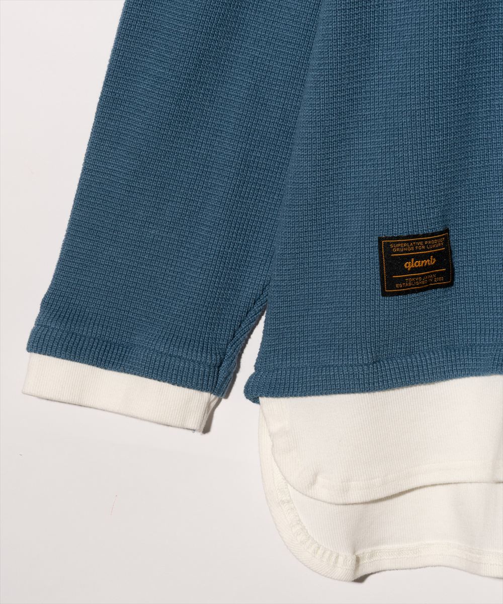 Layered Skipper Cutsew / レイヤードスキッパーカットソー glamb グラム