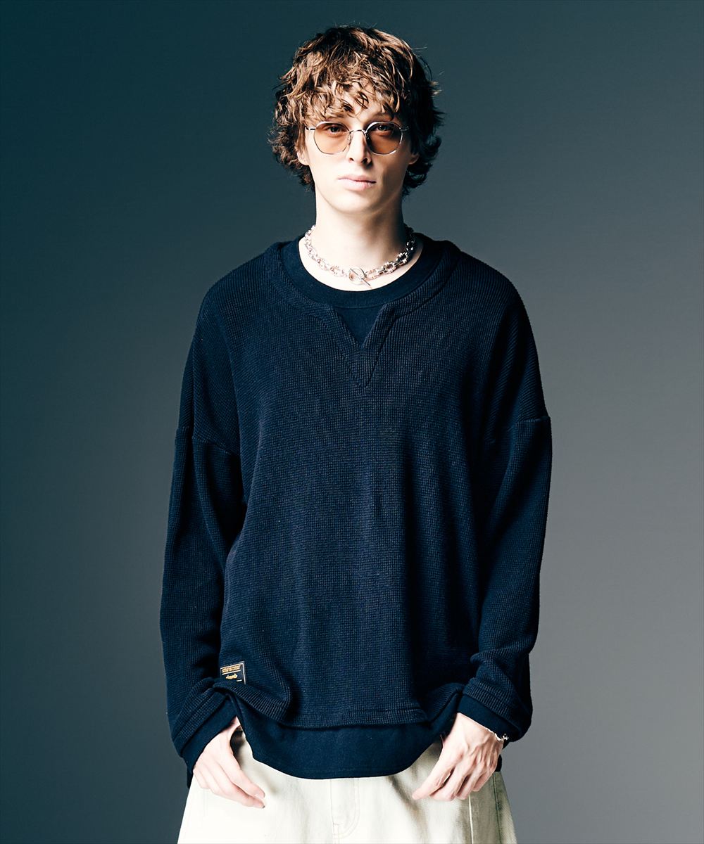 Layered Skipper Cutsew / レイヤードスキッパーカットソー glamb グラム