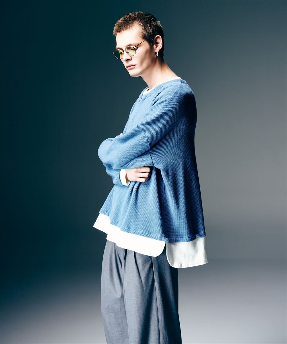 Layered Skipper Cutsew / レイヤードスキッパーカットソー glamb グラム