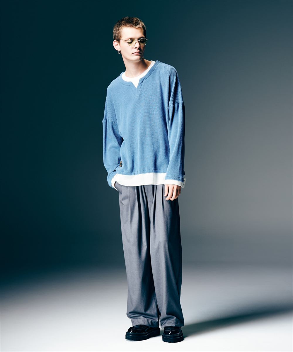 Layered Skipper Cutsew / レイヤードスキッパーカットソー glamb グラム