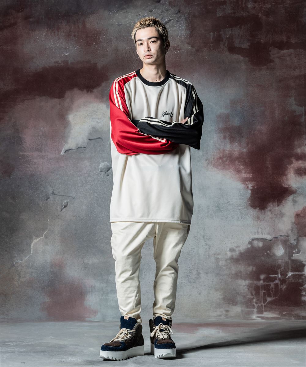 glamb グラム Pullover Line Jersey プルオーバーラインジャージ