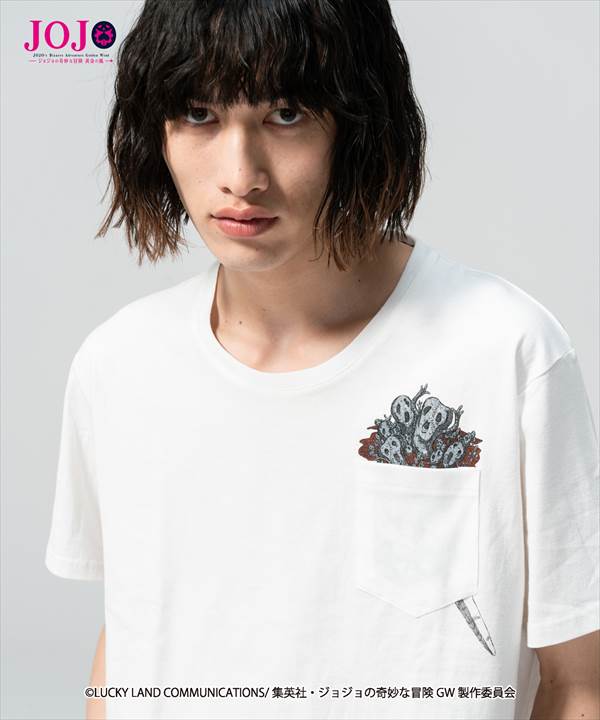 JOJO x glamb・グラム ジョジョ Risotto Nero’s stand pocket T メタリカポケット Tシャツ