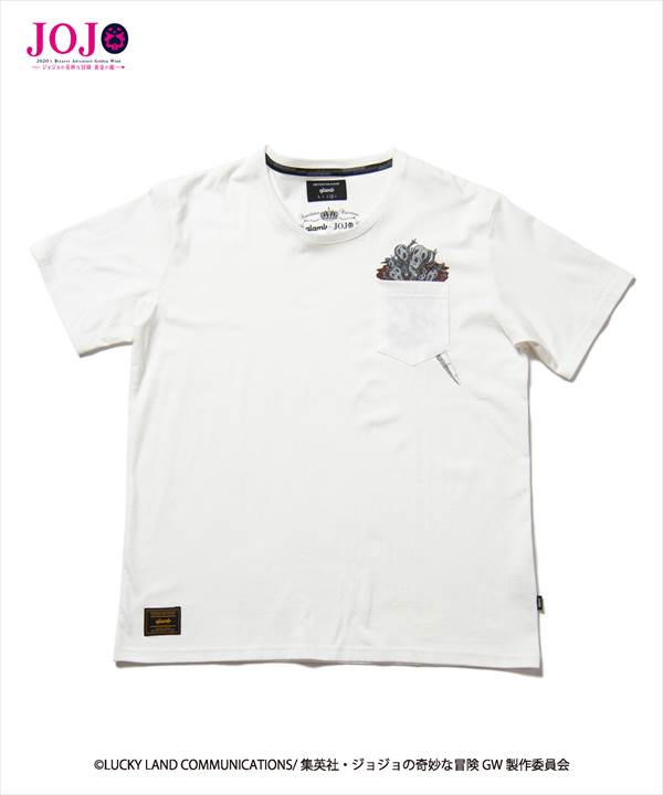 JOJO x glamb・グラム ジョジョ Risotto Nero’s stand pocket T メタリカポケット Tシャツ