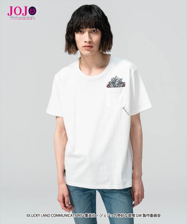 JOJO x glamb・グラム ジョジョ Risotto Nero’s stand pocket T メタリカポケット Tシャツ