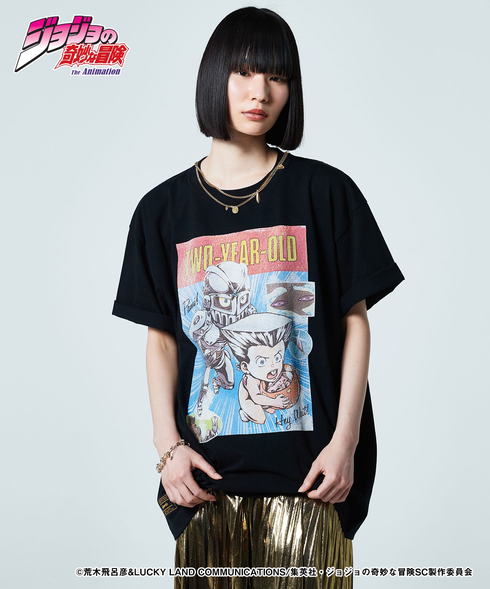 ディエイジド ポルナレフTシャツ De-aged Polnareff T-shirts JOJO ジョジョ glamb グラム