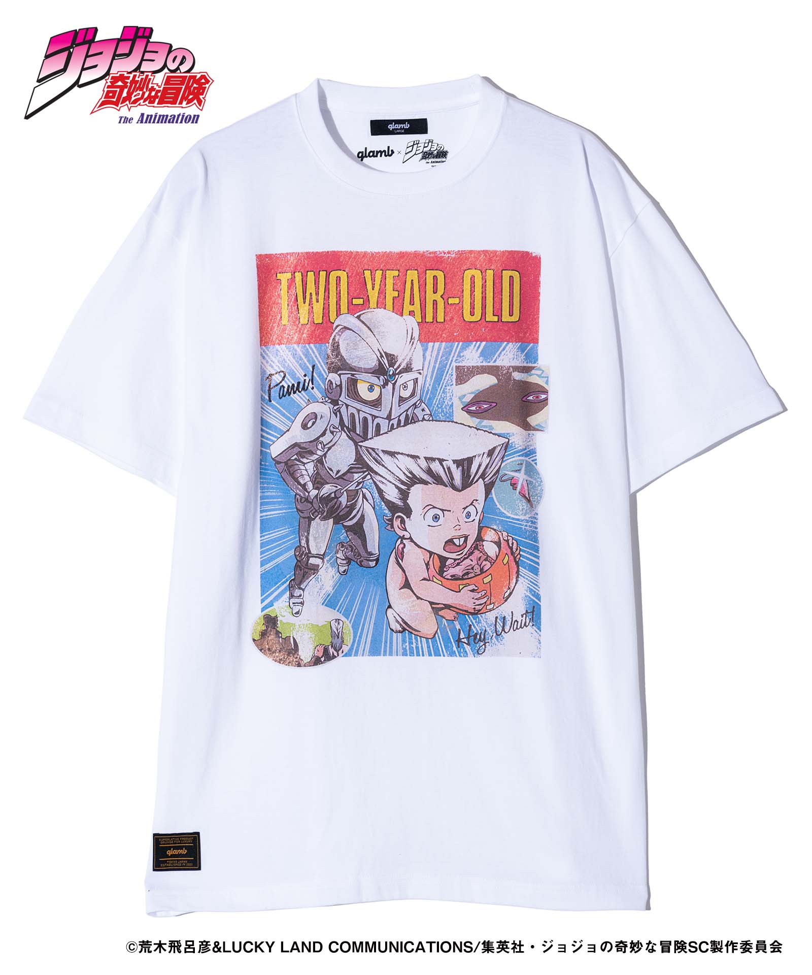 ディエイジド ポルナレフTシャツ De-aged Polnareff T-shirts JOJO ジョジョ glamb グラム