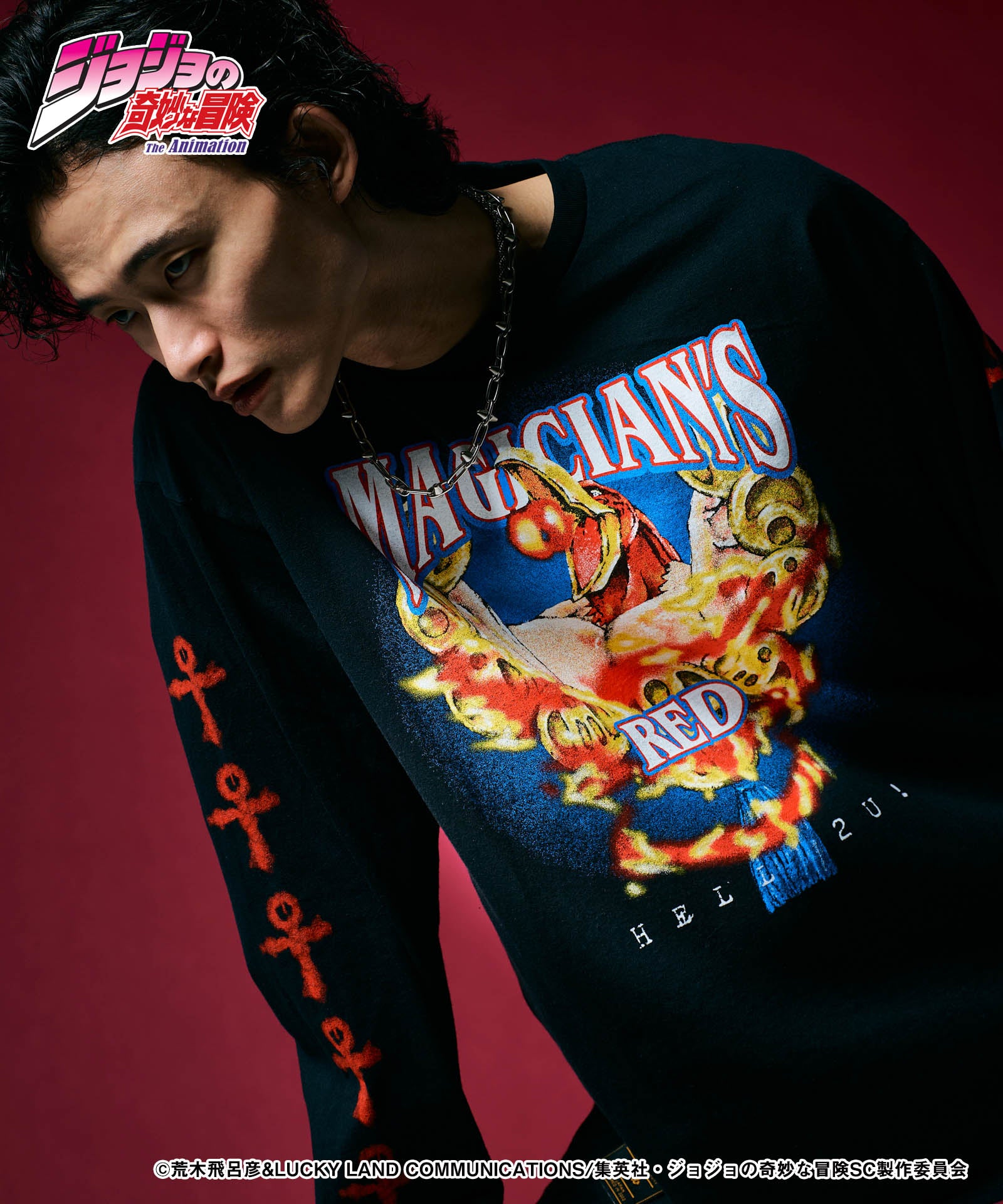 glamb グラム Magician's Red Long Sleeves T-shirt マジシャンズレッドロングスリーブTシャツ JOJO
