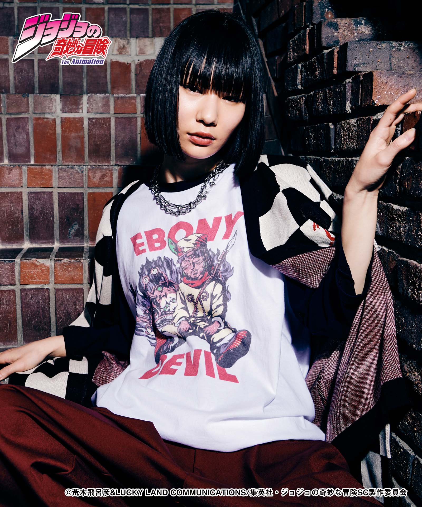 JOJO ジョジョ glamb グラム Ebony Devil Raglan Cutsew エボニーデビルラグランカットソー