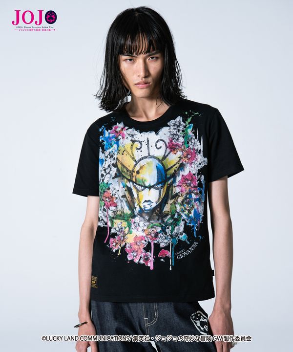 【メーカーお取り寄せ品】glamb・グラム　Giorno Giovanna’s stand T ゴールド・エクスペリエンス Tシャツ JOJO