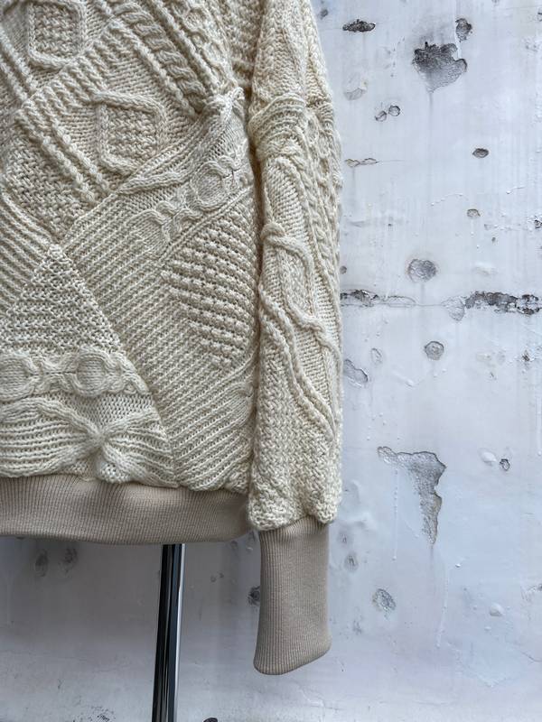 SALE/セール 77circa / 77サーカ circa make diamond patchwork fisherman sweater フィッシャーマンセーター 特別価格