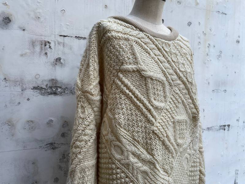 SALE/セール 77circa / 77サーカ circa make diamond patchwork fisherman sweater フィッシャーマンセーター 特別価格