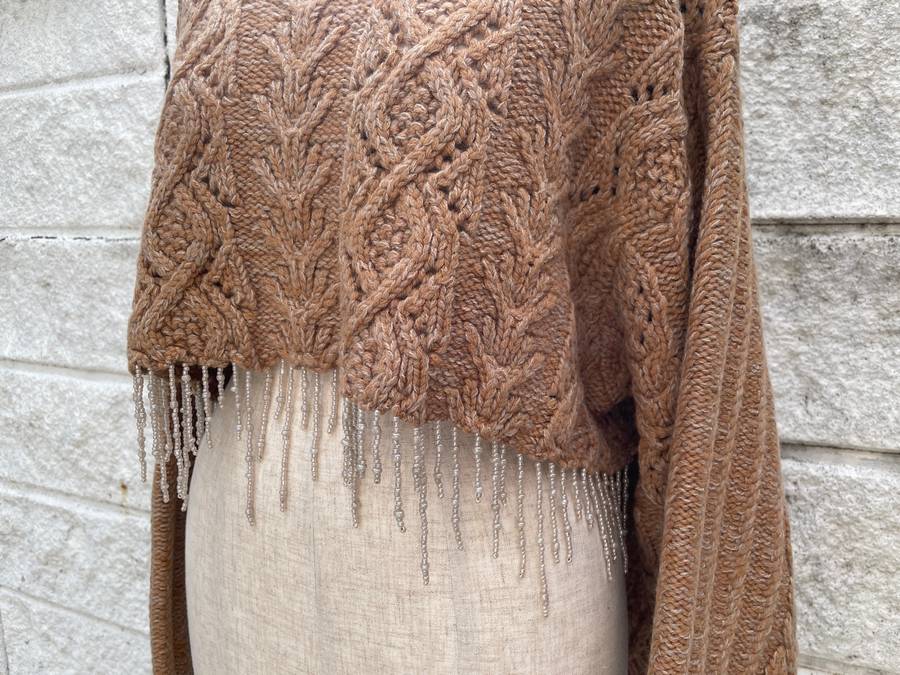 SALE/セール (un)decided アンディサイデッド Cable-knit sweater Ver, Fringe Corn ケーブルニット