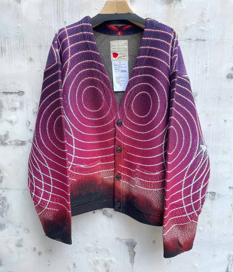 SEVESKIG セヴシグ EVANGELION AT Field Knit Cardigan / エヴァンゲリオン ATフィールド ニット カーディガン