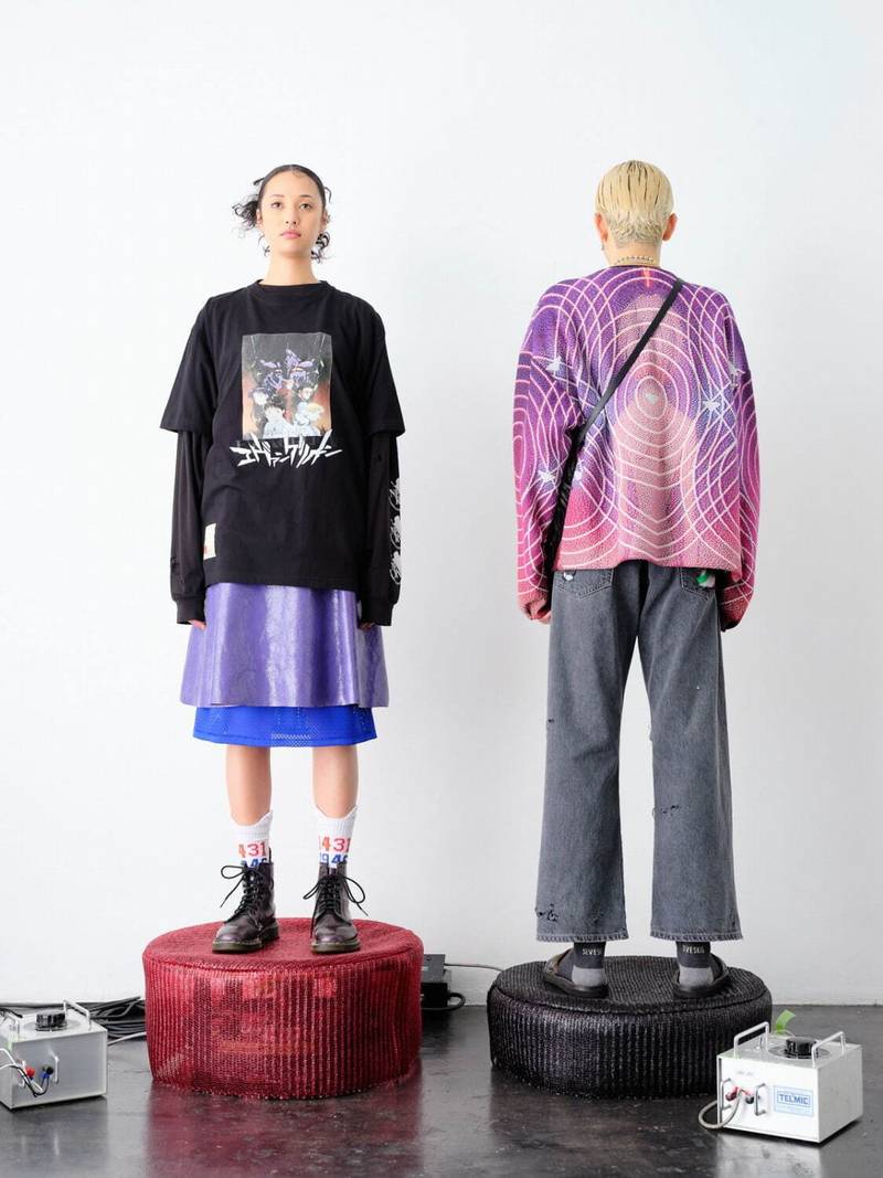 SEVESKIG セヴシグ EVANGELION AT Field Knit Cardigan / エヴァンゲリオン ATフィールド ニット カーディガン