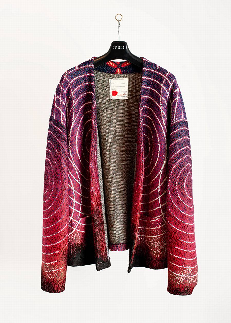 SEVESKIG セヴシグ EVANGELION AT Field Knit Cardigan / エヴァンゲリオン ATフィールド ニット カーディガン