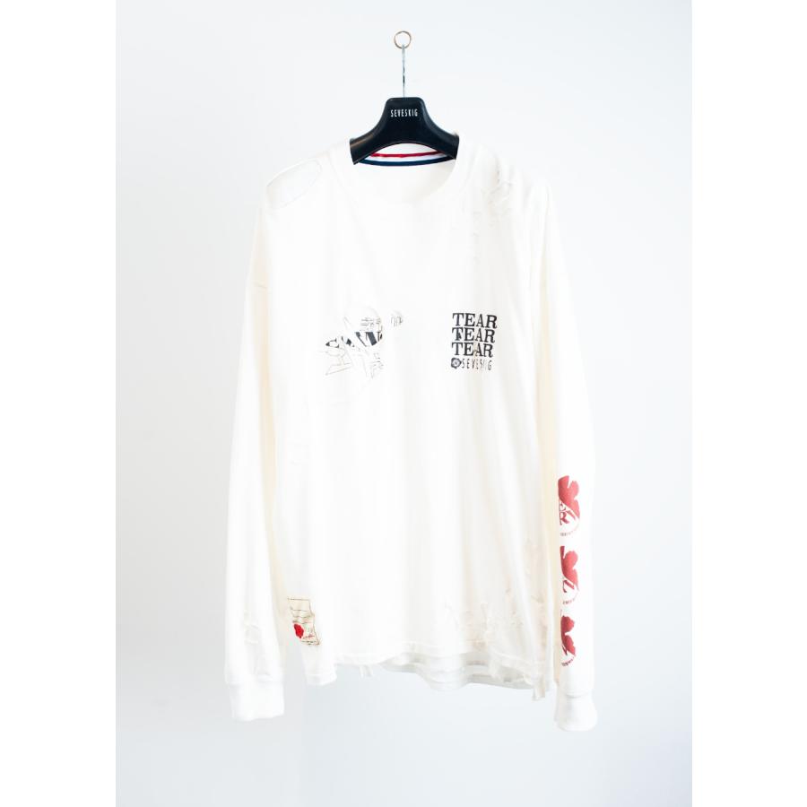 SEVESKIG セヴシグ EVANGELION L/SL Tee Ver. Ayanami / エヴァンゲリオン ダメージ ロンT 綾波レイ