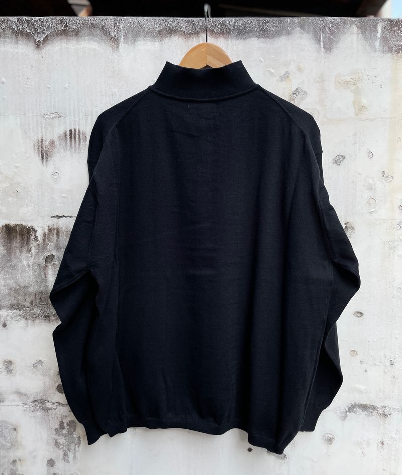 SALE/セール THE NERDYS / ザ ナーディーズ Organic Cotton Stand collar L/S Polo Shirt スタンドポロシャツ ロングスリーブ