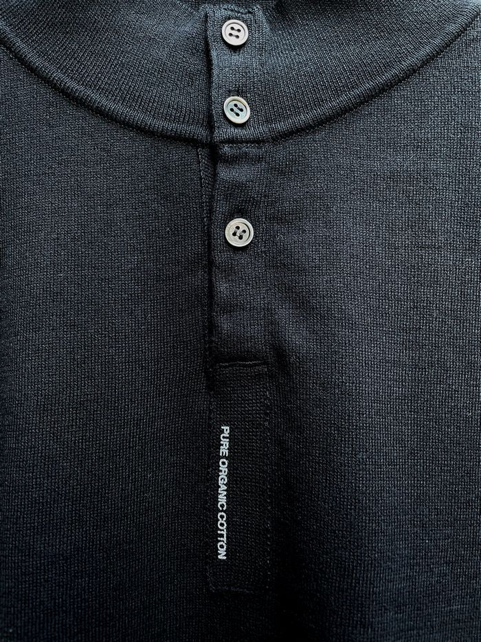 SALE/セール THE NERDYS / ザ ナーディーズ Organic Cotton Stand collar L/S Polo Shirt スタンドポロシャツ ロングスリーブ
