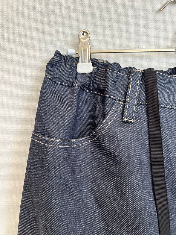 t.yamai paris ティ ヤマイ パリ バックウエストゴム テーパード デニム パンツ