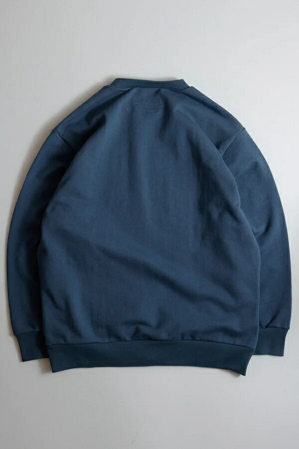 FDMTL ファンダメンタル BORO EMBROIDERED SWEAT SHIRT (NAVY)