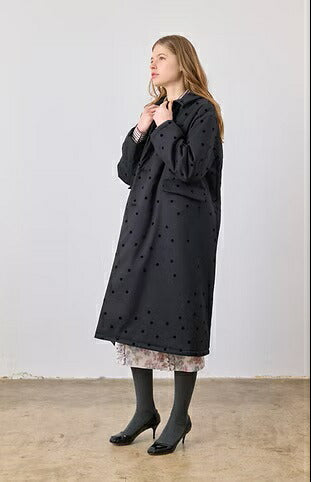 t.yamai paris ティ ヤマイ パリ フロッキードットダウンコート
