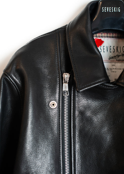 SEVESKIG セヴシグ Cow Leather D-Pocket Riders カウレザー Dポケットライダースジャケット