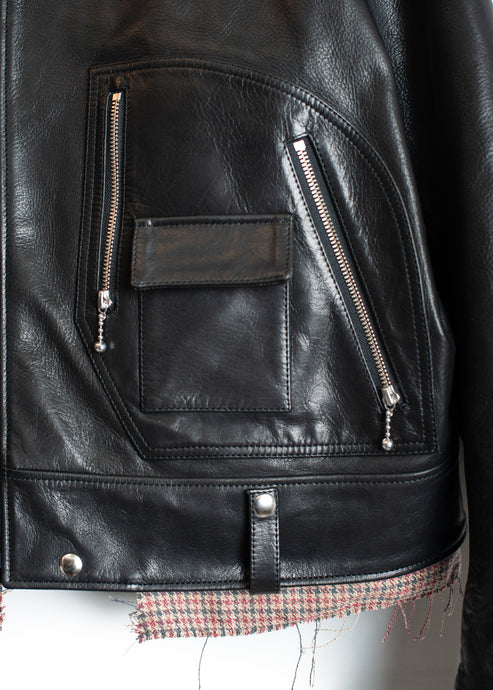 SEVESKIG セヴシグ Cow Leather D-Pocket Riders カウレザー Dポケットライダースジャケット