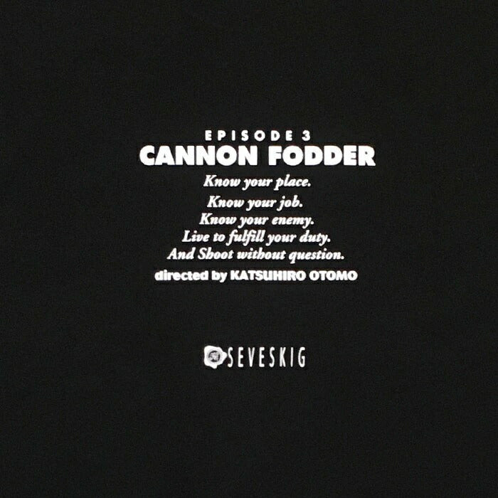 SEVESKIG MEMORIES CANNON FODDER SSL Tee Tシャツ セヴシグ 大友克洋