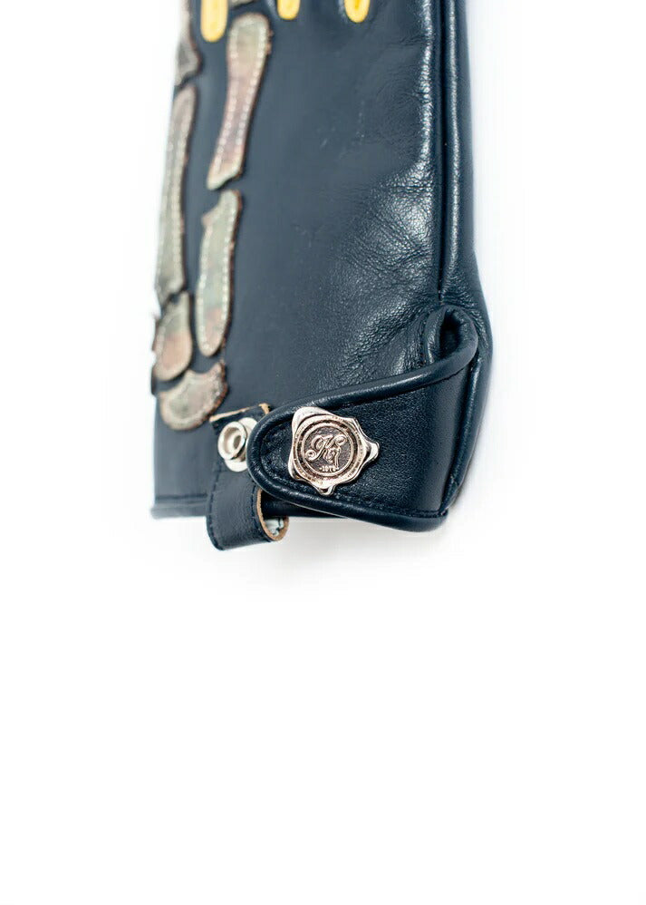 SEVESKIG セヴシグ Cow Leather X-ray Gloves Ver,Silver レザーグローブ