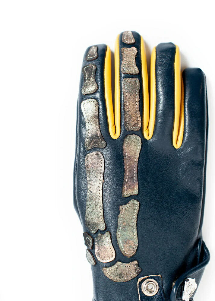 SEVESKIG セヴシグ Cow Leather X-ray Gloves Ver,Silver レザーグローブ