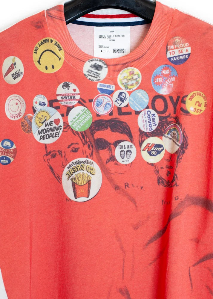 SEVESKIG Vintage Graphic Trompe-l'?il S/SL Tee Tシャツ セヴシグ